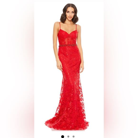 Mac Duggal 12406M Sweetheart Neckline Lace Dress size 14 NWT